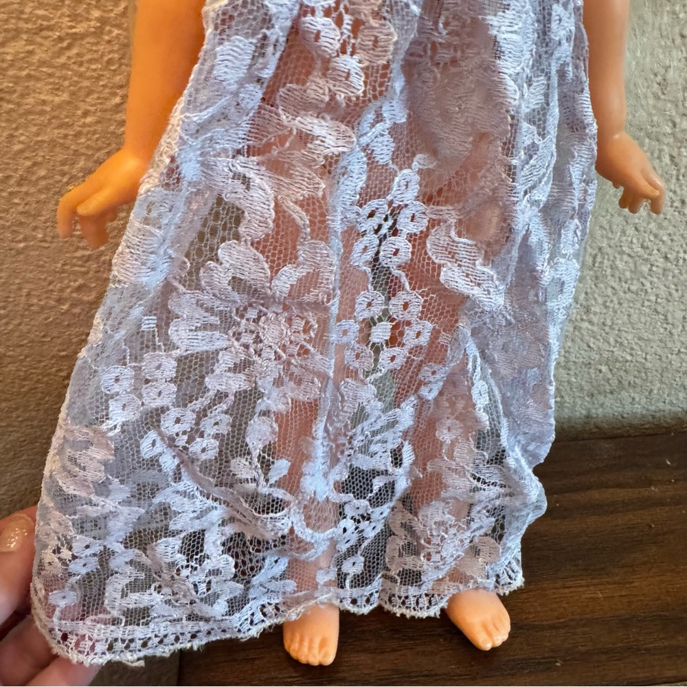 vintage ideal 15” chrissy or velvet doll clothes Lace Dress - Picture 2 of 5